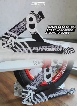 Contoh paddock pushbike custom LumiMerch, desain 3