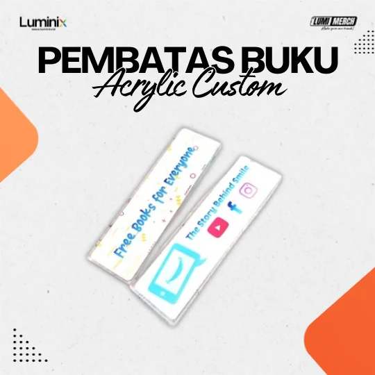 PEMBATAS BUKU CUSTOM AKRILIK